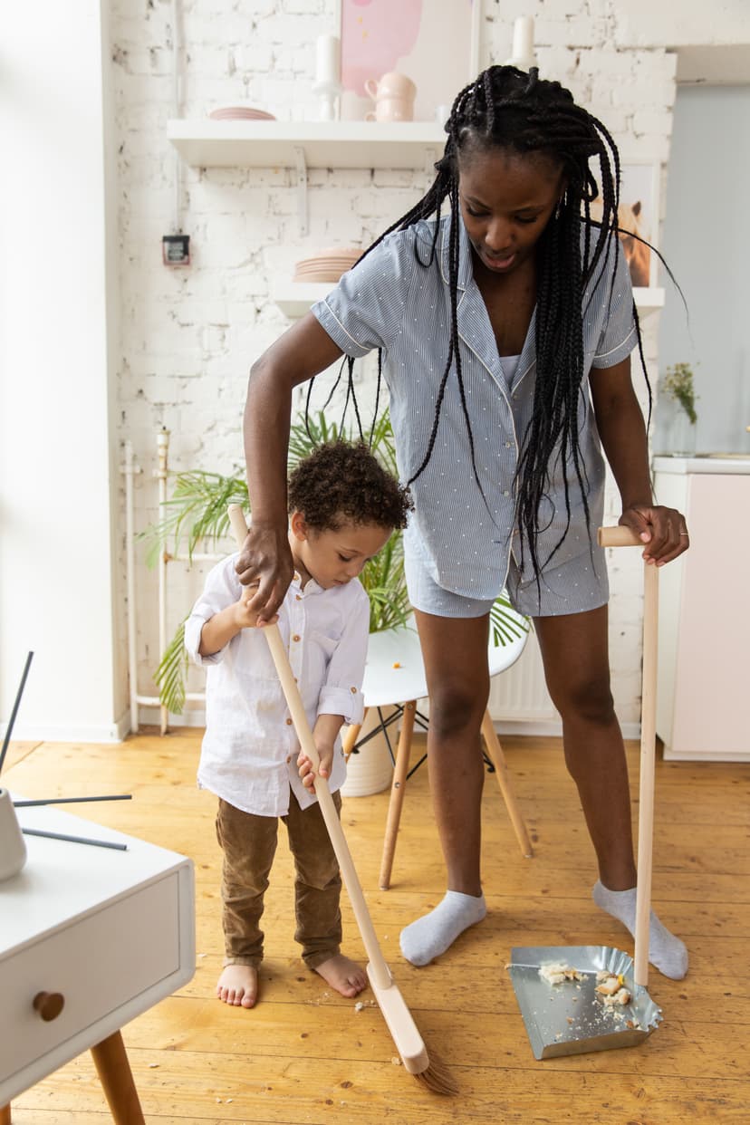 A caregiver coordinating care tasks at home